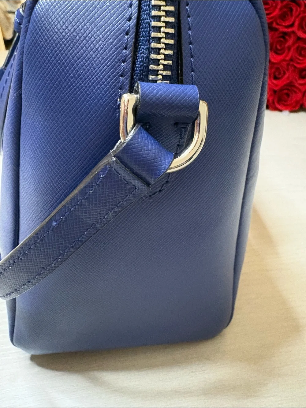 Coach Navy Blue Leather Dome‎ Crossbody Bag